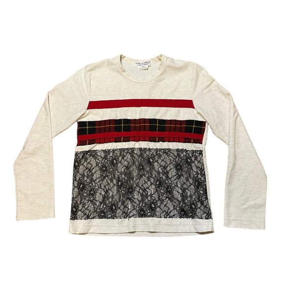 Comme des Garcons Tops - SOLD Comme Des Garcons A/W 2017 Lace/Patchwork Longsleeve